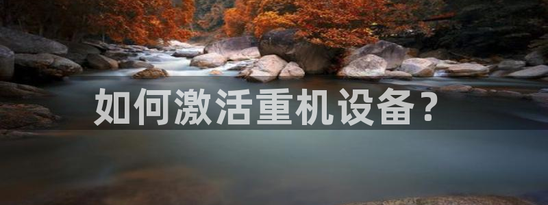 威九国际女演员好漂亮：如何激活重机设备？