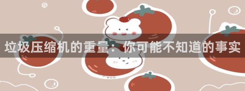 威九国际v96BET：垃圾压缩机的重量：你可能不知道的事实