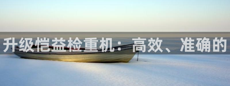 威九国际78m78免费：升级恺益检重机：高效、准确的