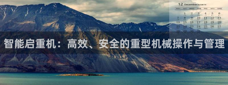 威九国际官网版：智能启重机：高效、安全的重型机械操作与管理